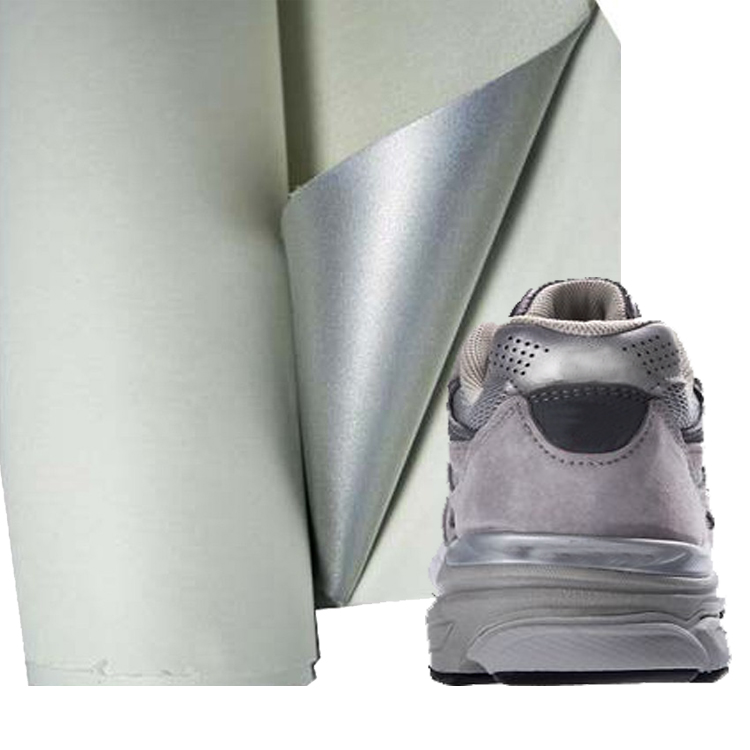 Reflective PU leather 0.8mm thick near cloth bottom图片4